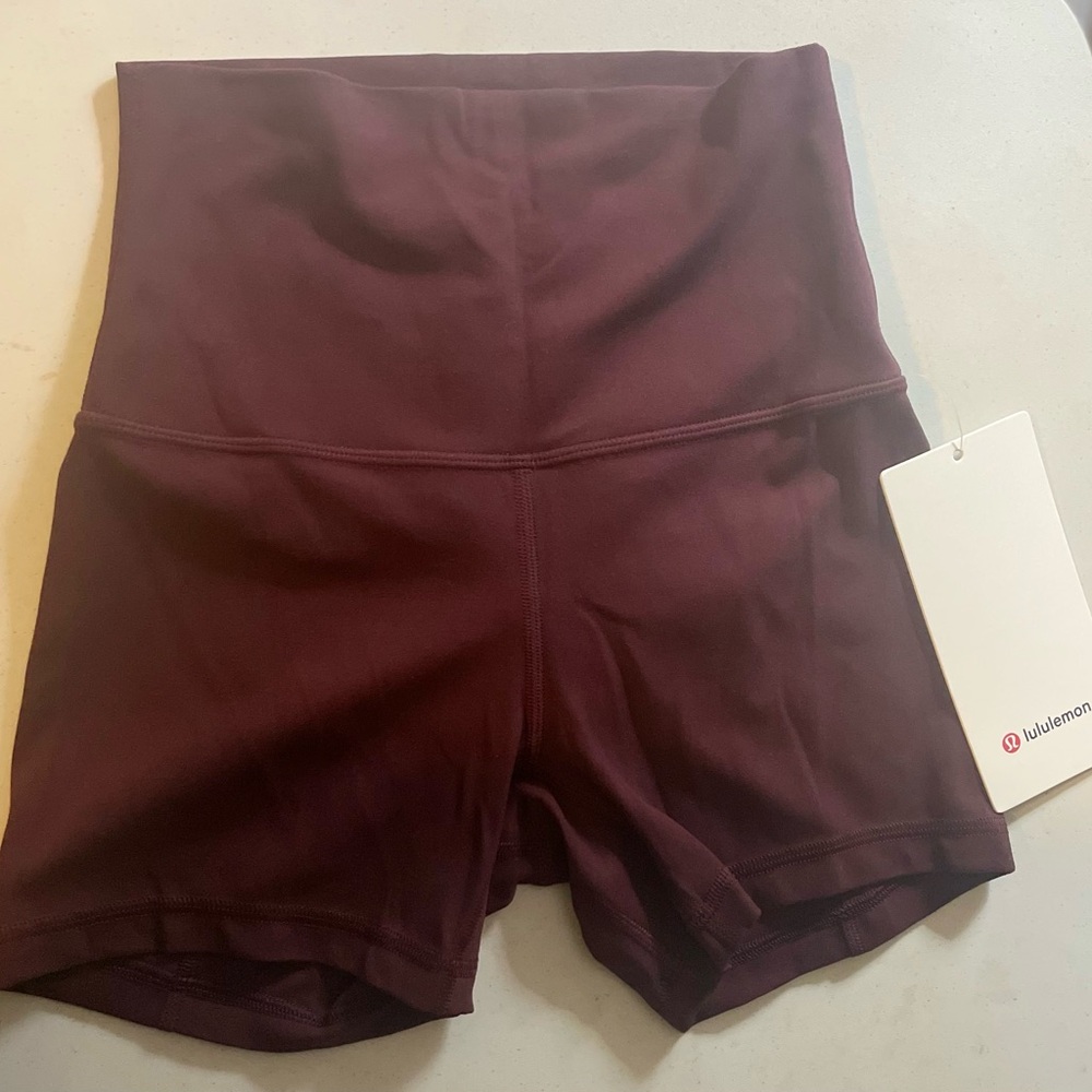 lululemon athletica Women's Deep Maroon Athletic Shorts